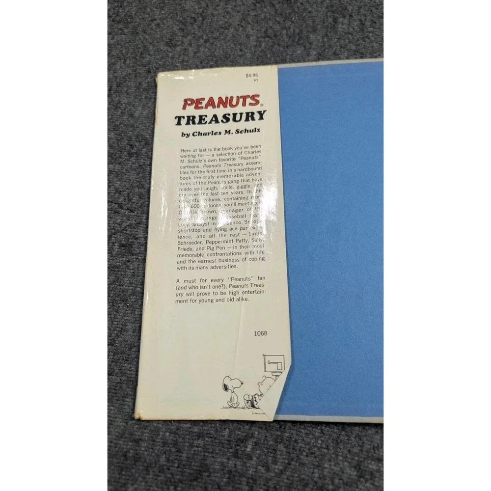 Peanuts Treasury Book Charles Schultz 1968 HC  1st Edition Snoopy Charlie Brown‎